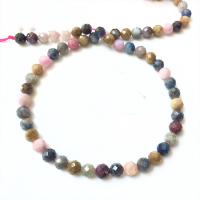 Mixed Gemstone Beads, Natural Stone, with Sapphire & Ruby, Round, DIY & faceted, mixed colors .96 Inch 