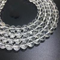 Natural Clear Quartz Beads, Round, DIY & faceted, white .96 Inch 