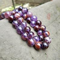 Perles en Quartz de fantôme, Purple-Phantom-Quartz, Rond, DIY, violet cm, Vendu par brin