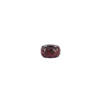Black Sandalwood Large Hole Bead, with Red Sandalwood Willow, Round, Carved, DIY Approx 5mm 