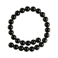 Natural Black Agate Beads, Round, polished, DIY black .35 Inch 