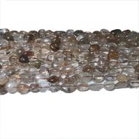 Rutilquarz Perlen, Rutilated Quarz, Klumpen, poliert, DIY, 6x8mm, Länge:14.96 ZollInch, verkauft von Strang