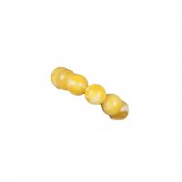 Beeswax Buddhist Beads Bracelet, Round, polished, Unisex yellow 