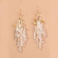 Crystal Drop Earring, Zinc Alloy, with Crystal, KC gold color plated, fashion jewelry & for woman 