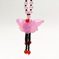 calcédoine collier de chandail, gravé, pour femme, rose cm, Vendu par PC