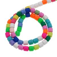 Rondelle Polymer Clay Perlen, Polymer Ton, Zylinder, DIY, keine, 6mm, Länge:38 cm, 65PCs/Strang, verkauft von Strang