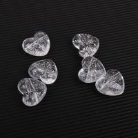 Transparent Acrylic Beads, Heart, injection moulding, clear 