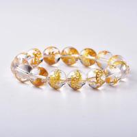 Quartz Bracelets, Clear Quartz, Unisex & gold accent, white Approx 19 cm 
