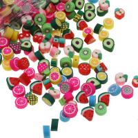 Obst Polymer Clay Perlen, Polymer Ton, DIY, gemischte Farben, 8x8x8mm, 1000PCs/Tasche, verkauft von Tasche