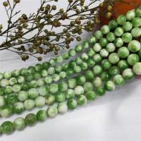 persa Jade Abalorio, Esférico, pulido, Bricolaje & diverso tamaño para la opción, verde, Vendido por Sarta