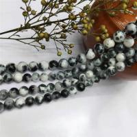 Persian Jade Beads, Round, polished, DIY white and black 