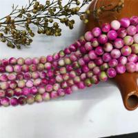 Jade Rainbow Bead, Round, polished, DIY rose carmine 