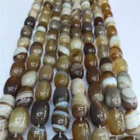 Coffee Agate Beads, Drum, polished, DIY, coffee color Approx 