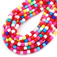 Rondelle Polymer Clay Beads, argile de polymère, pilier, DIY, plus de couleurs à choisir, 6mm .96 pouce, Vendu par brin
