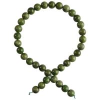 Perles de diopside, Rond, DIY & normes différentes pour le choix, vert .35 pouce, Vendu par brin