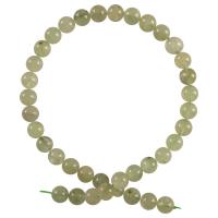 Prehnite Beads, Natural Prehnite, Round, DIY green .35 Inch 