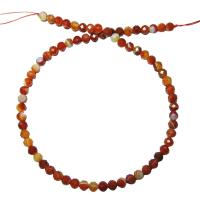 Natural Lace Agate Beads, Round, DIY & faceted, red .35 Inch 