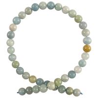 Perles aigue-marine, Rond, DIY & normes différentes pour le choix, couleurs mélangées .35 pouce, Vendu par brin
