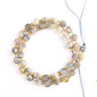 Labradorit Perlen, mit Seedbead, Laterne, poliert, DIY & verschiedene Größen vorhanden & facettierte, gemischte Farben, Länge:14.96 ZollInch, verkauft von Strang