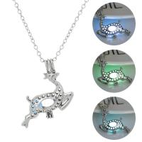 Luminated Necklace, Zinc Alloy, with 1.96inch extender chain, Deer, platinum color plated, oval chain & for woman Approx 17.7 Inch 