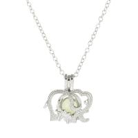 Luminated Necklace, Zinc Alloy, with 1.96inch extender chain, Elephant, platinum color plated, oval chain & for woman & hollow Approx 17.7 Inch 