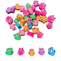 Polymer Clay Jewelry Beads, Owl, DIY, mixed colors, 10-30mm 