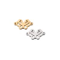 Stainless Steel Charm Connector, 304 Stainless Steel, Butterfly, Vacuum Ion Plating, fashion jewelry & DIY 