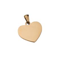 pendentifs de cœur en inox , Acier inoxydable 304, coeur, Placage ionique sous vide, bijoux de mode & DIY, plus de couleurs à choisir Vendu par PC