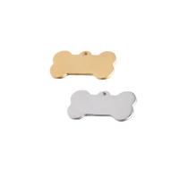 Stainless Steel Tag Charm, 304 Stainless Steel, Dog Bone, Vacuum Ion Plating, fashion jewelry & DIY 