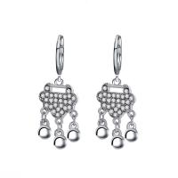 Huggie Hoop Drop Earring, alliage de zinc, bijoux de mode & pour femme, couleur originale Vendu par paire