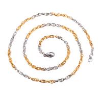 Stainless Steel Chain Necklace, 316 Stainless Steel, Vacuum Ion Plating, Unisex mixed colors 