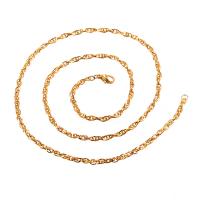 Stainless Steel Chain Necklace, 316 Stainless Steel, Vacuum Ion Plating, Unisex golden 