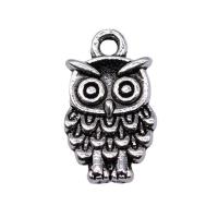 Zinc Alloy Animal Pendants, Owl, silver color plated, fashion jewelry, silver color 