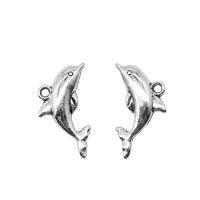 Zinc Alloy Animal Pendants, Dolphin, silver color plated, fashion jewelry, silver color 