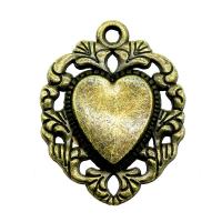 Zinc Alloy Heart Pendants, plated, fashion jewelry 