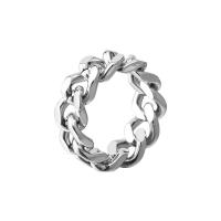 316L Stainless Steel Finger Ring, for man & hollow, original color, 7.9mm, US Ring 