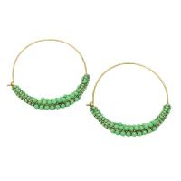 Acrylic Hoop Earring, Brass, with Acrylic, gold color plated, fashion jewelry & for woman 