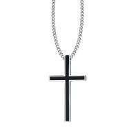 Stainless Steel Jewelry Necklace, 304 Stainless Steel, Cross, epoxy gel, fashion jewelry & for man Approx 23.62 Inch 