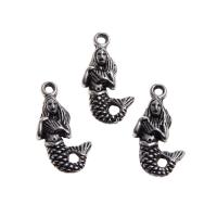 Zinc Alloy Jewelry Pendants, Mermaid, silver color 