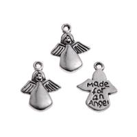 Zinc Alloy Jewelry Pendants, Angel, silver color 
