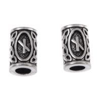 Zinc Alloy Tube Beads, Column, DIY, silver color Approx 5mm 