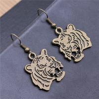 Zinc Alloy Drop Earring, Tiger, plated, for woman 
