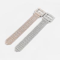 Zinc bracelets en strass en alliage , alliage de zinc, bijoux de mode & pour femme & avec strass, plus de couleurs à choisir .48 pouce, Vendu par PC