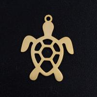 Stainless Steel Animal Pendants, 201 Stainless Steel, Turtle, Vacuum Ion Plating, fashion jewelry & polished & DIY 
