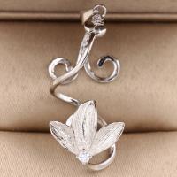Sterling Silver Jewelry Bail, 925 Sterling Silver, Flower, plated, DIY & with rhinestone 