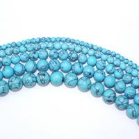 Natural Turquoise Beads, Round, DIY Approx 15.75 Inch 