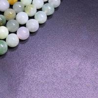Jade Birma Perle, Burma Jade, rund, poliert, DIY & verschiedene Größen vorhanden, gemischte Farben, Länge:14.96 ZollInch, verkauft von Strang