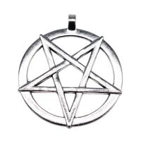 Zinc Alloy Jewelry Pendants, pentagram, silver color plated, fashion jewelry, silver color 