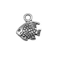 Zinc Alloy Animal Pendants, Fish, silver color plated, fashion jewelry, silver color 