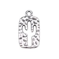 Zinc Alloy Jewelry Pendants, Opuntia Stricta, silver color plated, fashion jewelry, silver color 